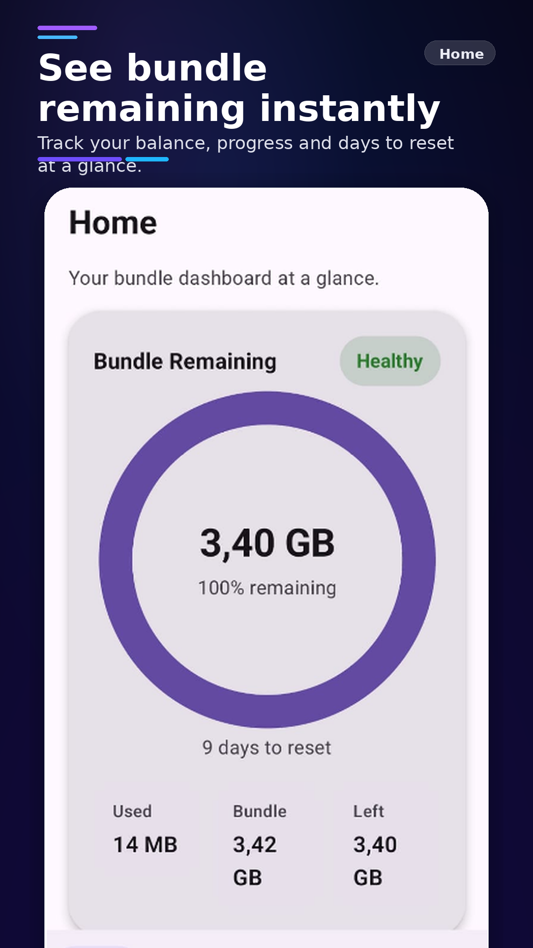 DataSense bundle remaining screenshot